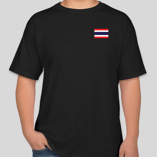 T-shirt Thai Warrior Back Black