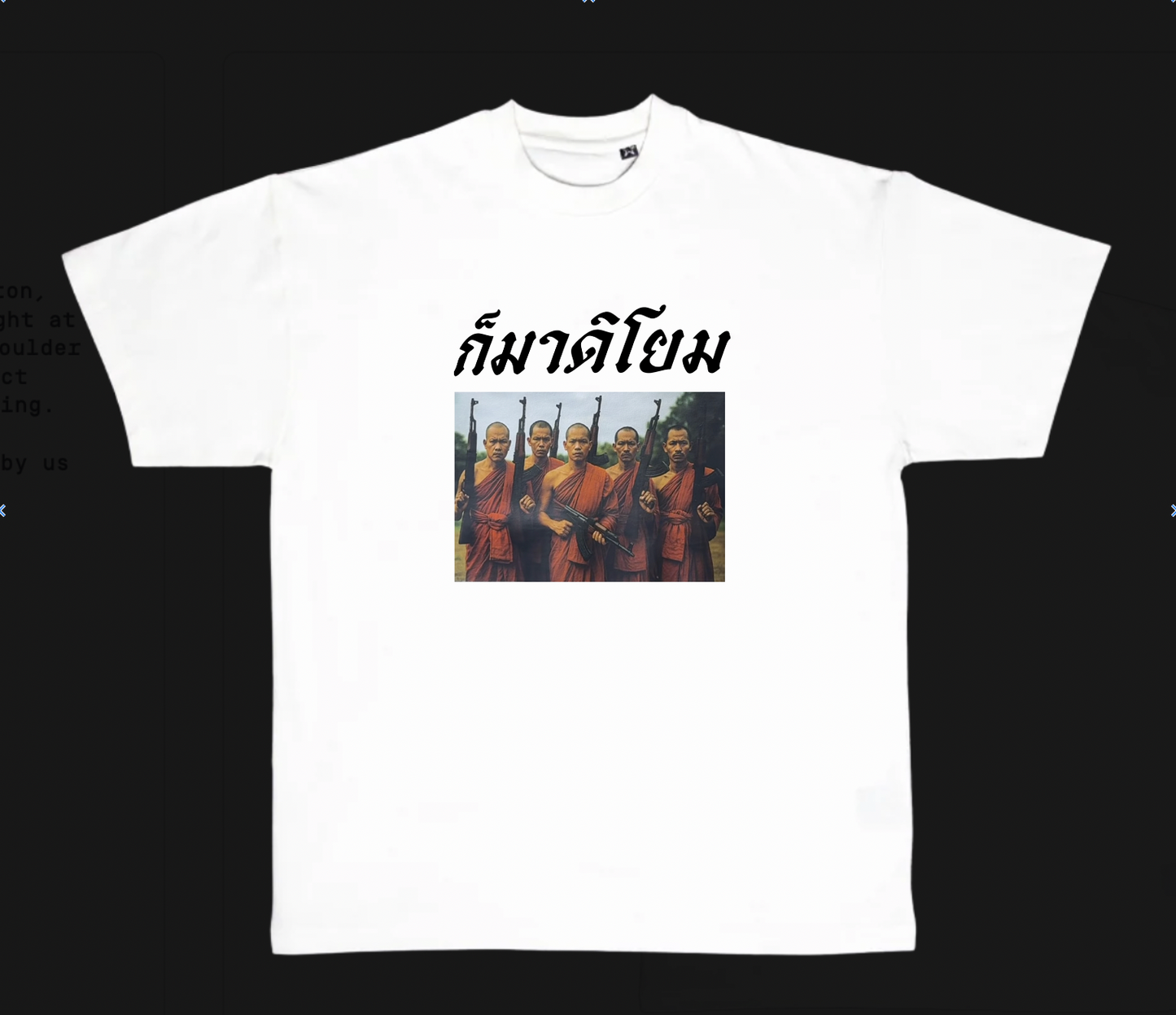 T-shirt Thai Warrior Monk white