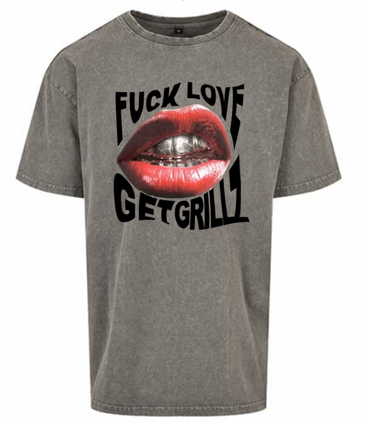 T-shirt Sayan Get Grillz Acid Wash Oversize
