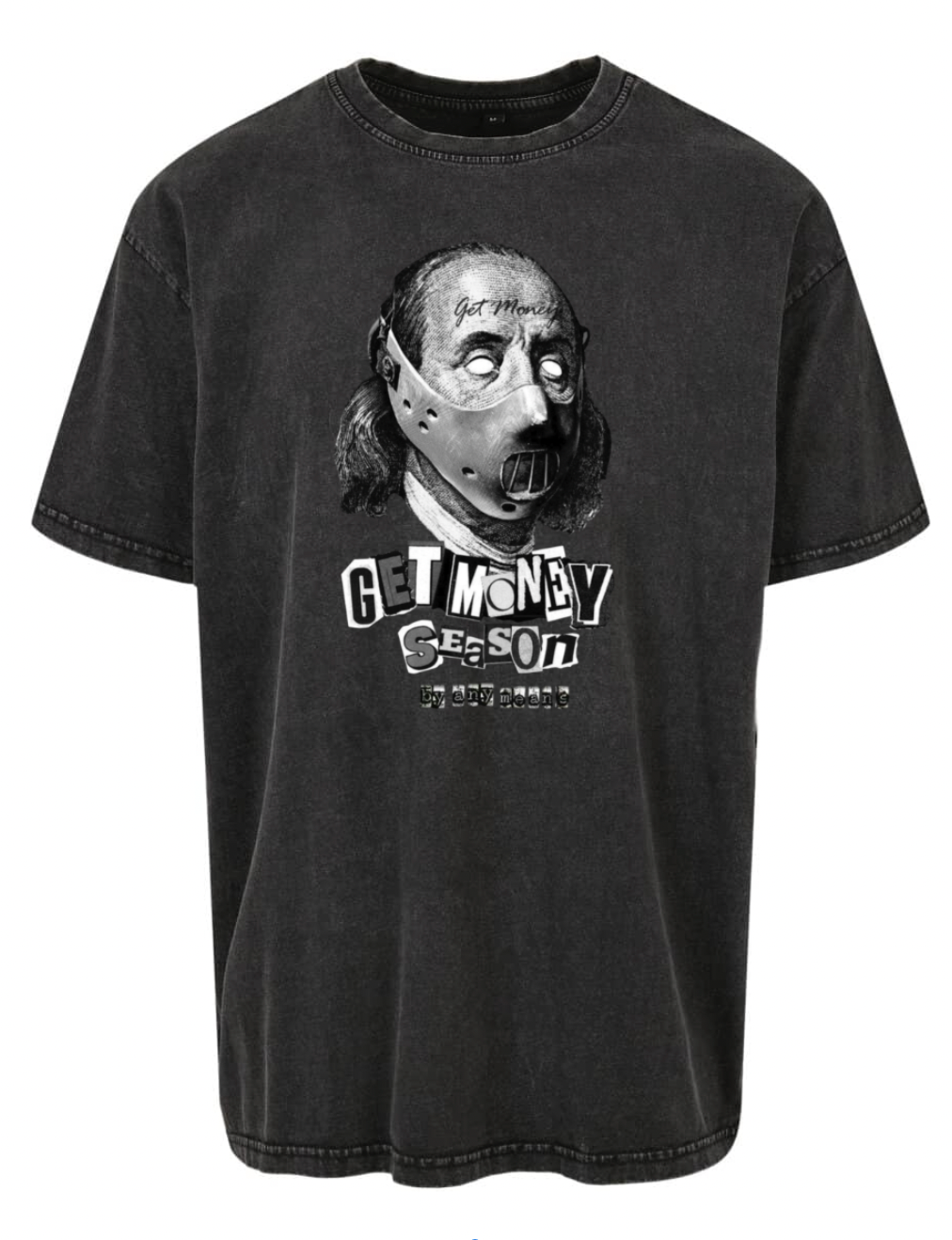T-shirt Sayan Get Money Acid Black Oversize