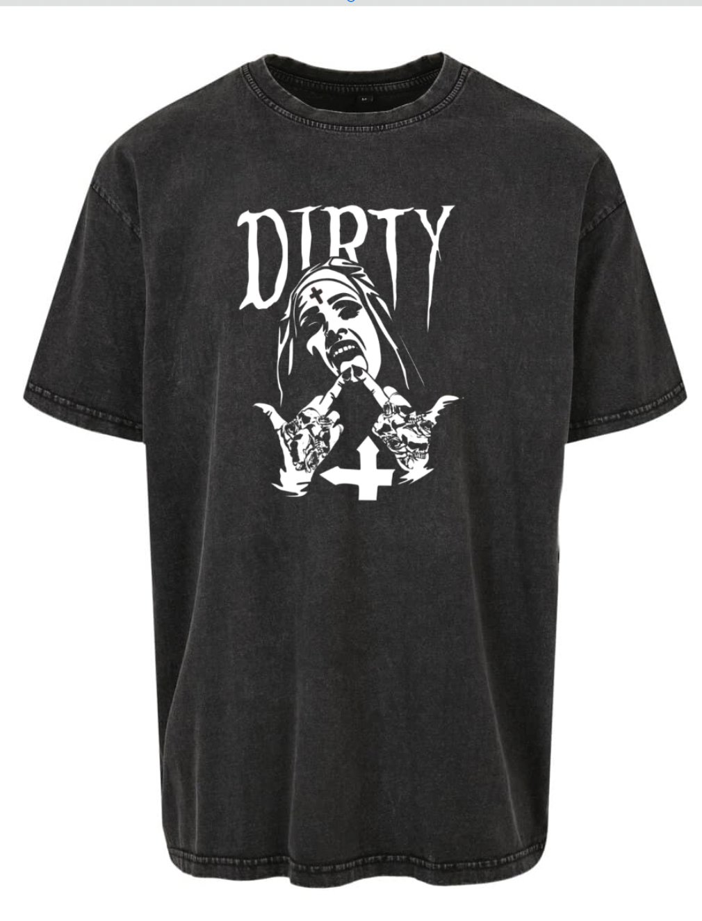 T-shirt Sayan Dirty Acid Black Oversize