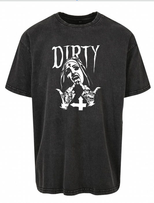 T-shirt Sayan Dirty Acid Black Oversize