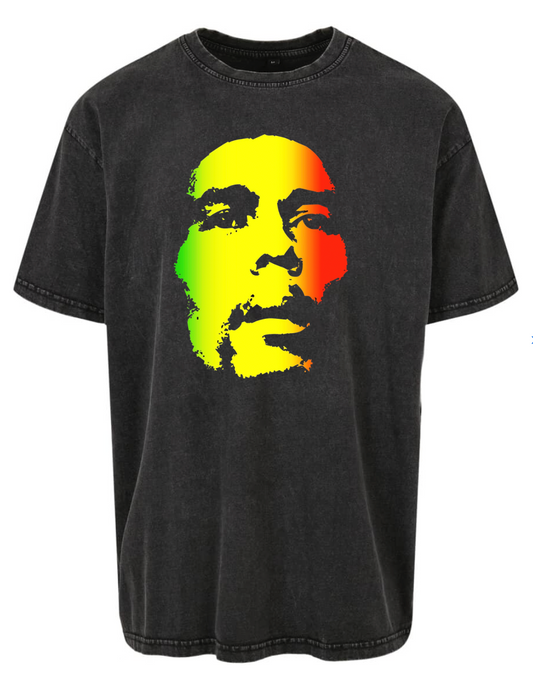 T-shirt Rasta Acid Wash Oversize