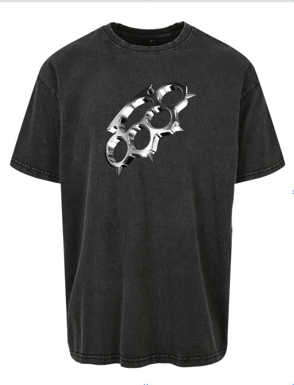 T-shirt Punch Acid Wash Oversize