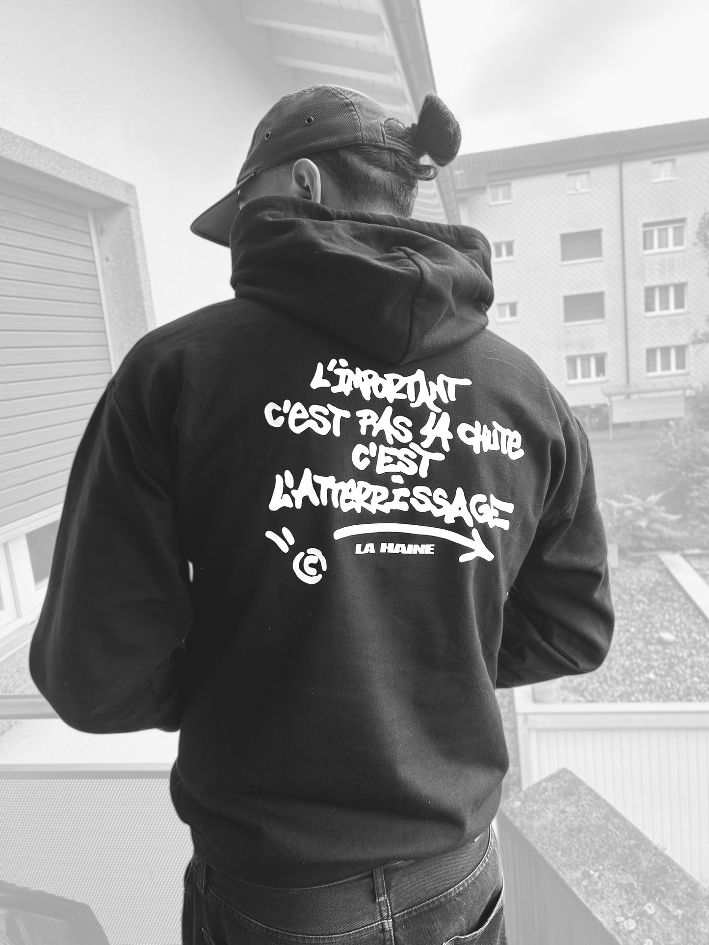 La Haine Hoodie Graffiti Black