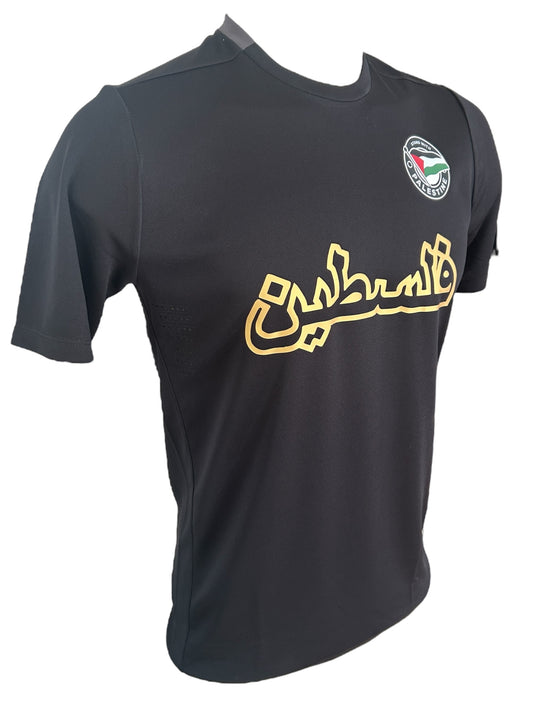 Palestino Black graffiti gold