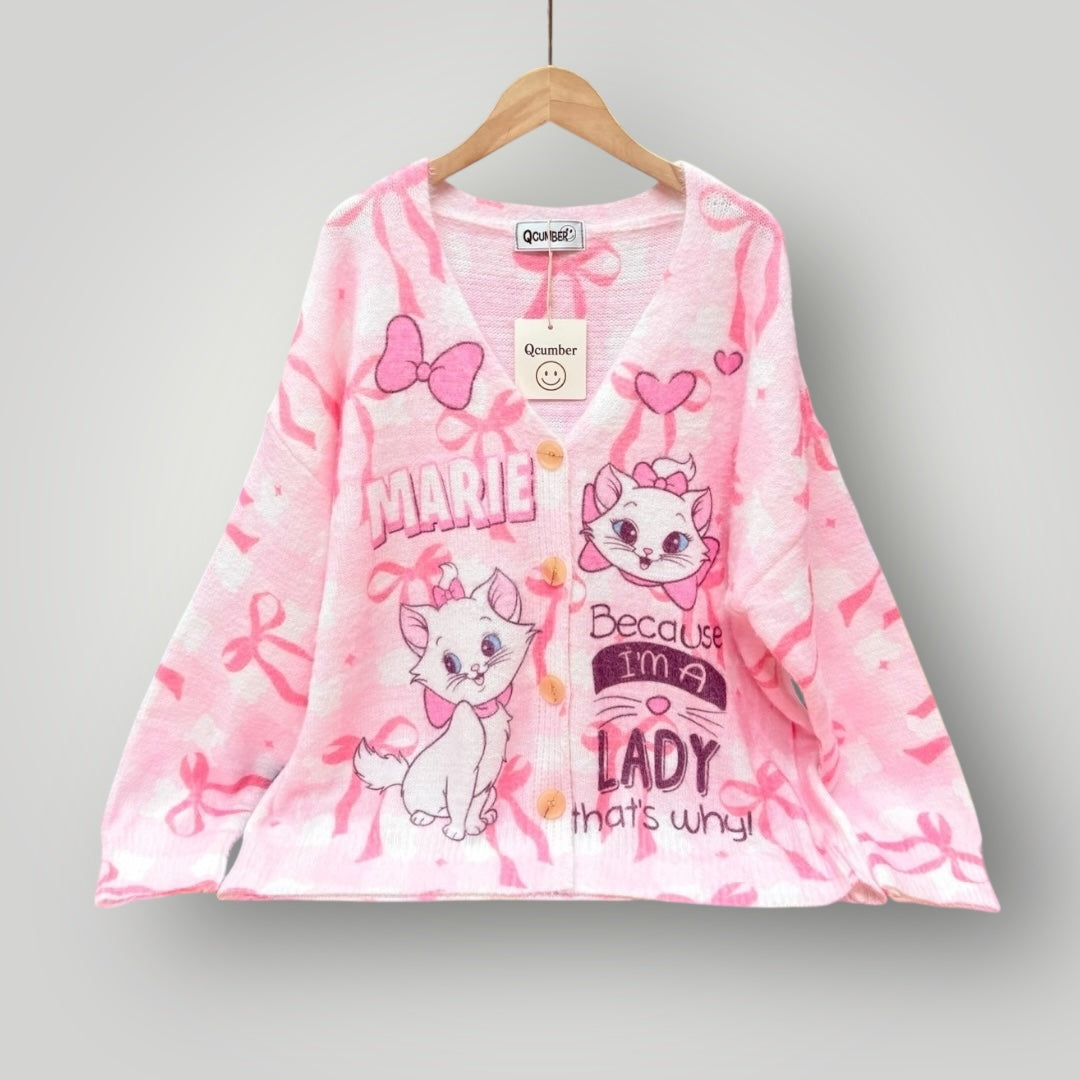 Cat Cardigan Women