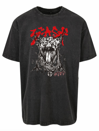 T-shirt  Dog Acid wash Oversize
