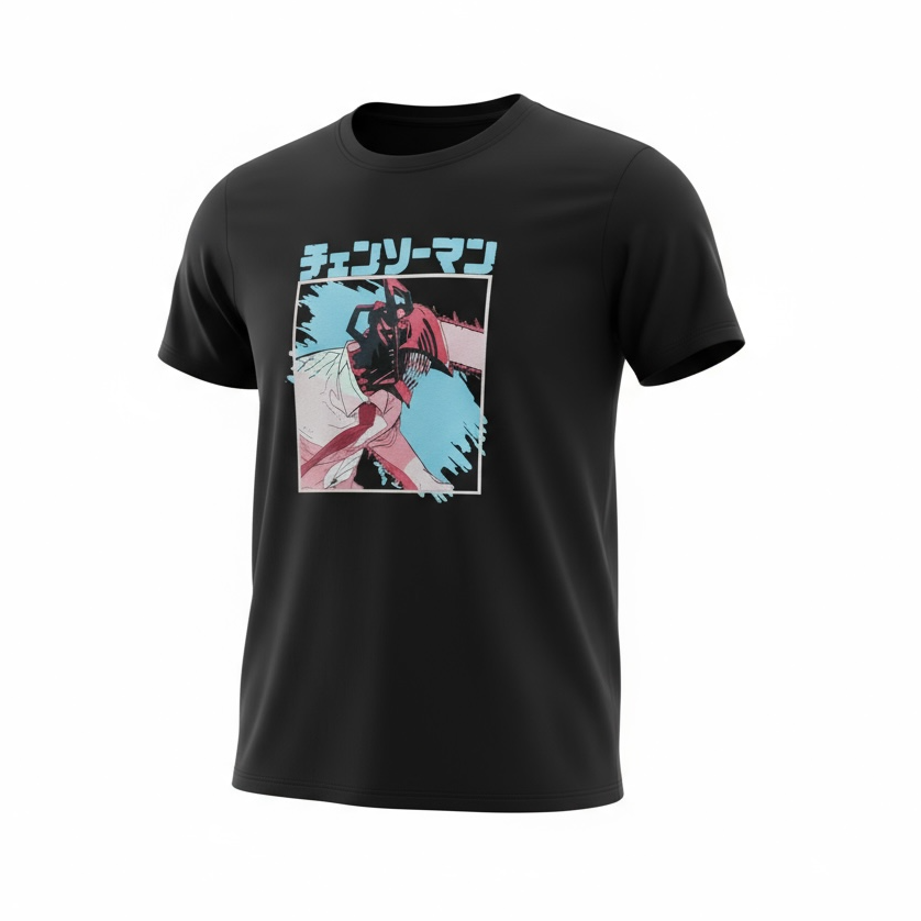 Chainsaw man T-shirt Black